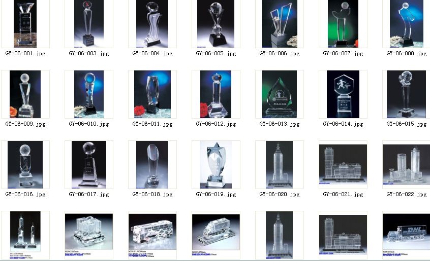 水晶耗材批发 水晶奖牌水晶苹果水晶奖杯 水晶烟缸 定做礼品